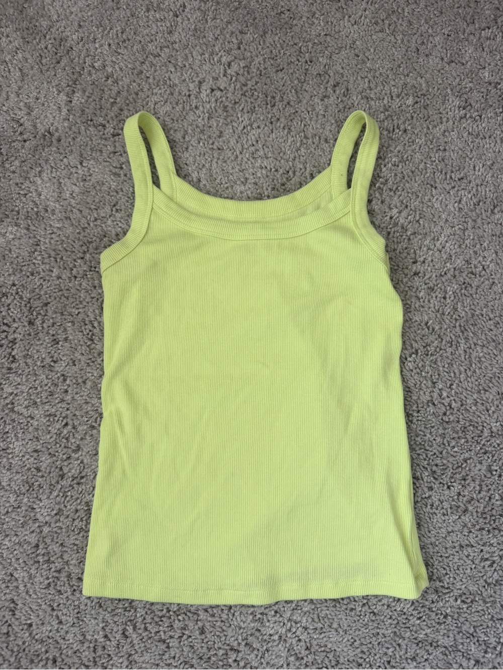 Old Navy Bright Lime Ribbed Tank Top